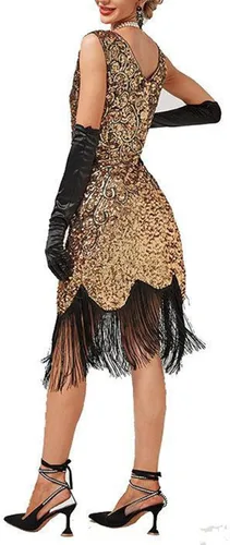 Vista 4 de SexyDresses for Women Date Night Party Sexy Dress Fashion Solid Color Sequin Fringe Dress Holiday Party Dress