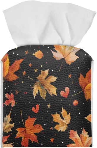 Vista 20 de Lindas decoraciones de ajolote con estampado de animales, caja de pañuelos de cuero, soporte de Navidad, organizador de papel de seda impermeable