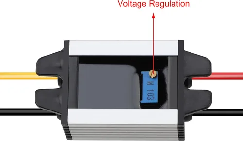 Vista 2 de DROK Convertidor de voltaje de CC a CC impermeable regulador de voltaje 8-22V a 3-15V 5V 12V 3A salida ajustable transformador de fuente