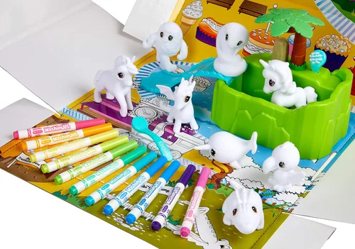Vista 2 de Crayola 74-7430-E-000 Washimals Peculiar Zoo Playset