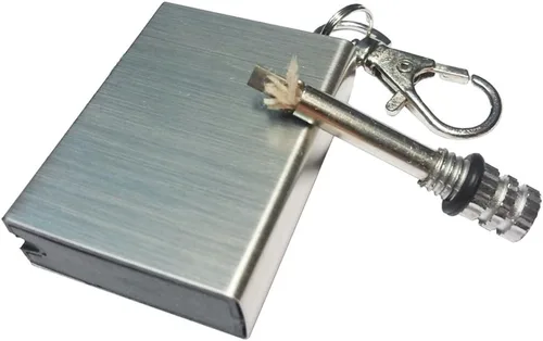 Vista 5 de 10 piezas de emergencia senderismo supervivencia camping fuego arranque pedernal metal fósforo encendedor caja de fósforos de fuego para acampar al