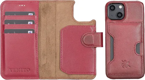 Vista 80 de Venito Florence - Funda de piel compatible con Samsung Galaxy S9, extra segura con bloqueo RFID, cartera desmontable para teléfono (gris decolorado)