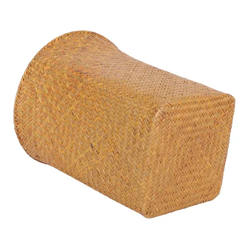 Vista 7 de Alipis Cesta decorativa de almacenamiento tejida con paja de 11.14 pulgadas, organizador multiusos de papel usado para baño, dormitorio, cocina