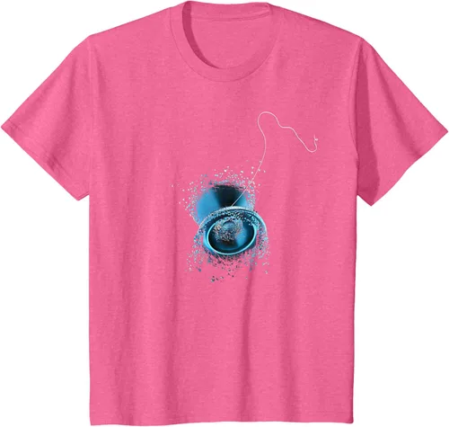 Vista 12 de Shattered Yo Yo - Camiseta de diseño azul impresionante, Negro, S
