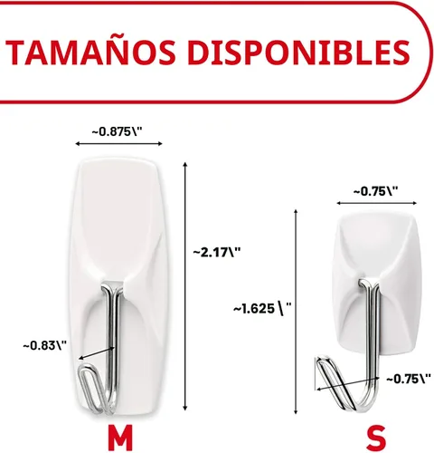 Vista 9 de Command - Ganchos de alambre (tamaño pequeño), color blanco