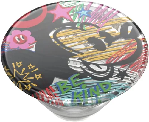 Vista 4 de PopSockets - Agarre para teléfono con soporte expandible, agarre adhesivo, Disney - Mickey Be Kind