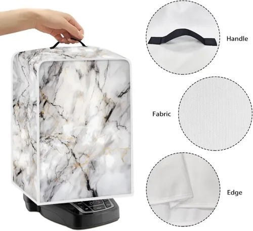 Vista 184 de Funda para cafetera, poliéster, azul, se adapta a la mayoría de máquinas de café estándar, protector resistente al polvo, huellas dactilares Playa