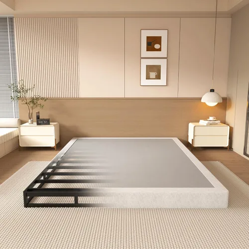 Vista 25 de NHODIR Base de cama con somier doble de 4 pulgadas