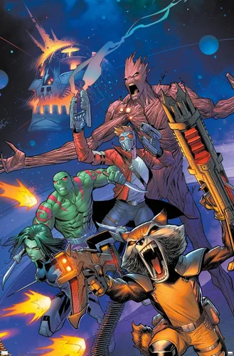 Vista 9 de Trends International Marvel Comics Guardianes de la Galaxia - Póster de pared con gritos grupales, 22.4 pulgadas de largo x 14.7 pulgadas, versión