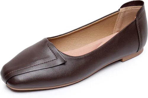 Vista 20 de VenusCelia - Zapatos bajos de baile para mujer Beige (Beige PU)