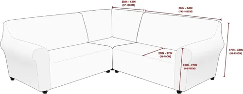 Vista 6 de IMYOGI Fundas de terciopelo en forma de L, funda de sofá modular de alta elasticidad, funda para sofá esquinero, protector de muebles de felpa suave
