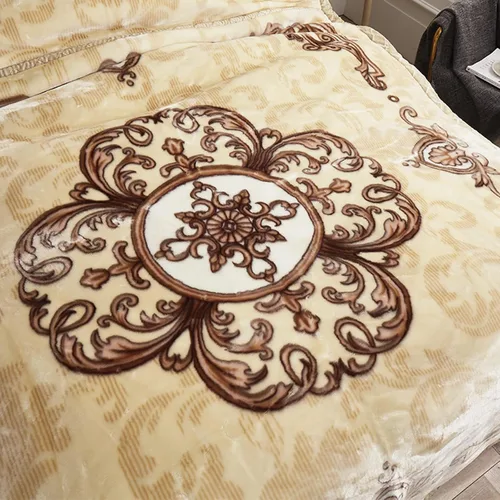 Vista 4 de LGYKUMEG Manta de visón coreano para sofá de 59 x 79 pulgadas, manta reversible de 2 capas Raschel para cama individual