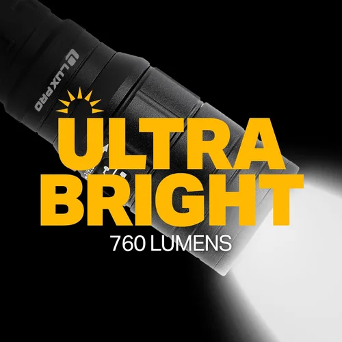 Vista 2 de LUXPRO XP980 Pro Series - Linterna LED Recargable de Utilidad - 760 Lúmenes - Linterna Brillante con Tiempo de Funcionamiento de 24,5 Horas y Mango