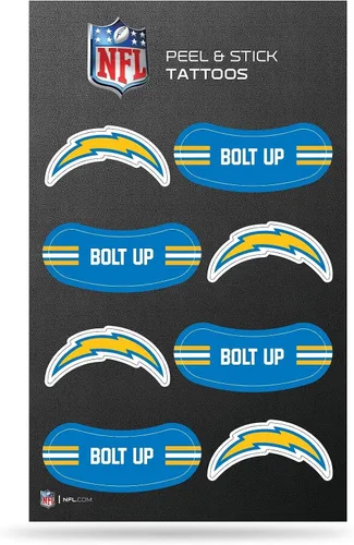 Vista 28 de Rico Industries NFL Footbal Peel & Stick Temporary Tattoos - Eye Black - Game Day Approved!