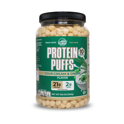 Vista 15 de Twin Peaks Inflados de Proteína - (Ajo Parmesano), Apto para Dieta Cetogénica, Refrigerio Bajo en Carbohidratos