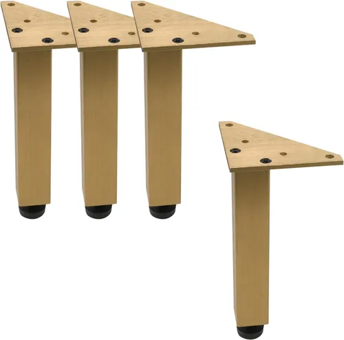Vista 11 de Geesatis Patas de mesa ajustables resistentes de 10 pulgadas, 4 patas Negro