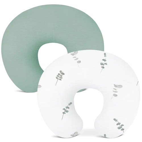 Vista 16 de Fundas de almohada de lactancia, funda de muselina para almohadas de lactancia, cómodas para bebés niñas y niños (beige)