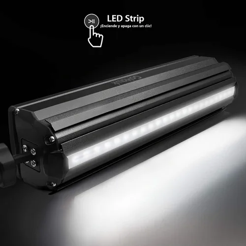 Vista 4 de GoHawk Altavoces Bluetooth para motocicleta impermeables con luz LED RE8 Negro