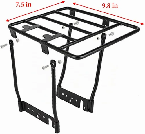 Vista 4 de Estante trasero compatible con Segway Ninebot Max G30 G30LP scooter eléctrico, accesorios de bastidor de carga, piezas de acero grueso diseñadas
