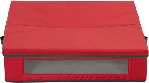 Vista 7 de Household Essentials - Envase de almacenamiento para coronas navideñas de 24 pulgadas, con asas, lados resistentes, mantiene las coronas libres
