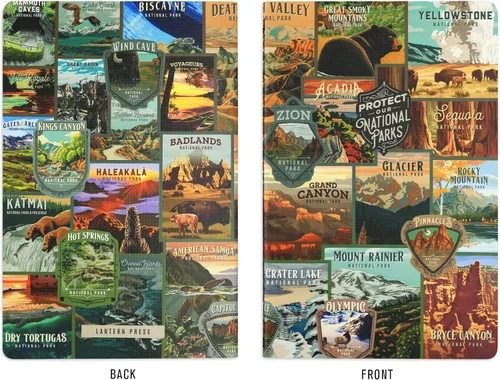 Vista 3 de Lantern Press National Parks Journals, juego de 3 cuadernos rayados