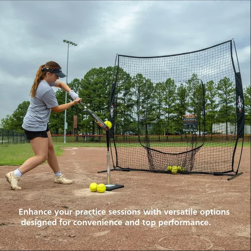 Vista 8 de Web Flex® 7x7 ft Portable Baseball & Softball Batting Practice Screen Net, Durable Nylon & Metal Frame, Protective Batting Net for Pitching &
