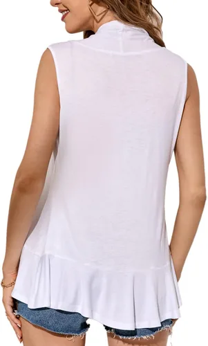 Vista 3 de Xeoxarel Cárdigan sin mangas para mujer con frente abierto (S-3XL)