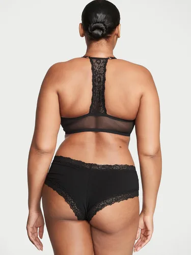 Vista 3 de Victoria's Secret Paquete de bragas de algodón con ribete de encaje, ropa interior para mujer (XS-XXL)