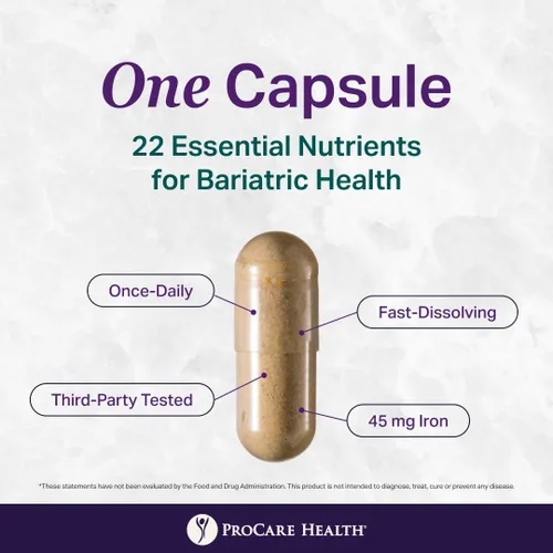 Vista 5 de Once Daily Bariatric Multivitamin Cápsula 45 mg de hierro 30