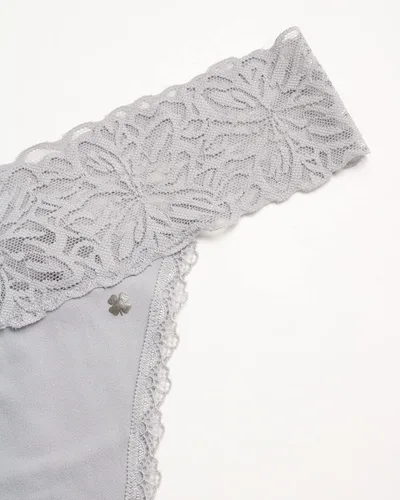 Vista 4 de Lucky Brand Women's Underwear - 5 Pack Microfiber Stretch Lace Thong Panties (S-XL)