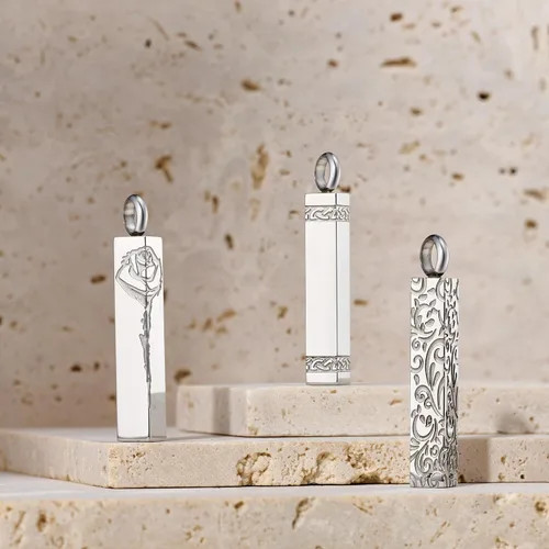 Vista 4 de Fanery sue Collar de urna para cenizas para hombres y mujeres, joyería de cremación para cenizas, collar conmemorativo de cenizas para cenizas