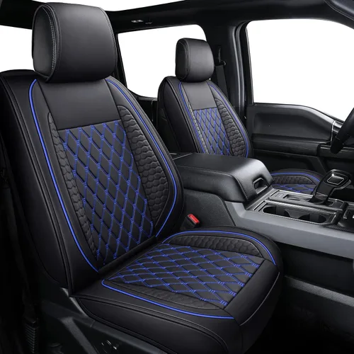 Vista 11 de Tomatoman F-150 Fundas de asiento delantero compatibles con Ford F150 2009-2024 2025 2026 2017-2026 F250 F350 F450 Supercrew Super Duty Limited
