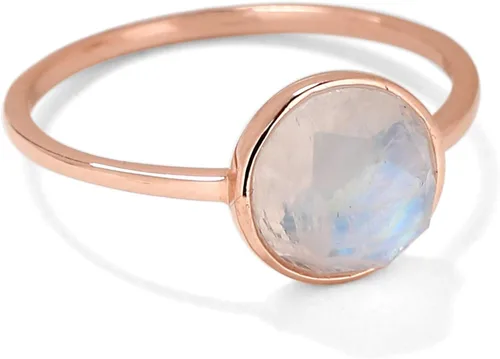 Vista 5 de YoTreasure Anillo solitario de piedra lunar arcoíris de 2.00 quilates, oro rosa de 10 quilates, Metal Metal Piedra preciosa, piedra de luna