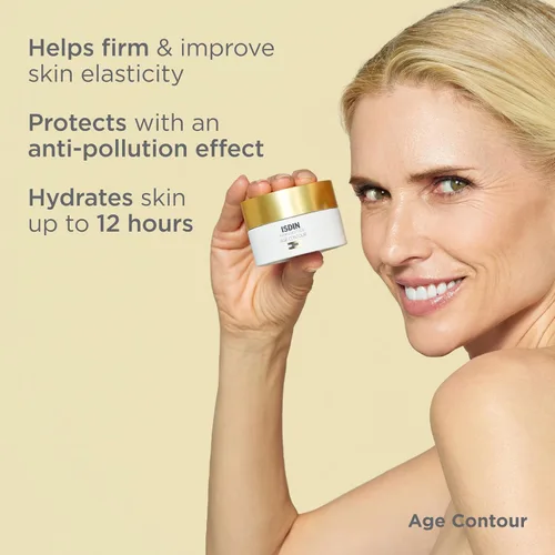 Vista 4 de ISDIN Isdinceutics Age Contour Crema reafirmante y rejuvenecedora - Hidratante facial con niacinamida. Reduce visiblemente las arrugas, 18.1 onzas.