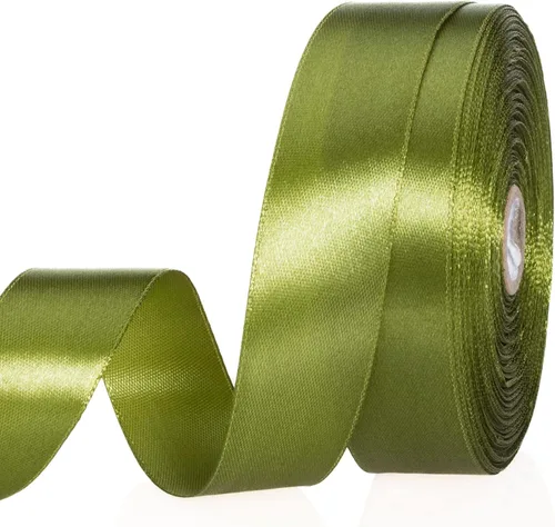 Vista 42 de YASEO - Cinta de satén sólido verde manzana de 1 pulgada para envolver regalos, 50 yardas Soft, Satiny, Colorfast, Polyester Fabric, Ease of Use