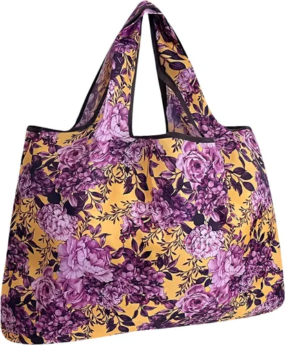 Vista 42 de allydrew Large Foldable Tote Nylon Reusable Grocery Bags