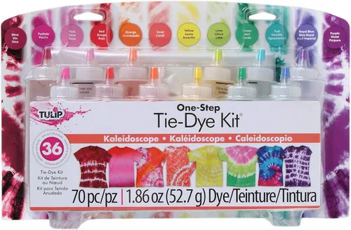 Vista 6 de Tulip One-Step Tie-Dye Kit 12 botellas grandes de color arcoíris de 4 onzas Manía