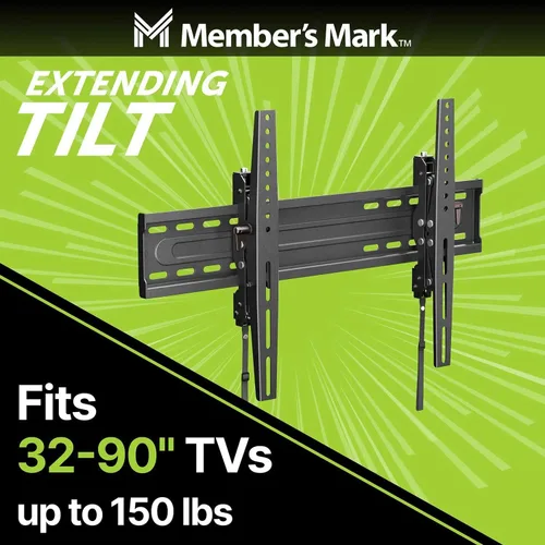 Vista 2 de Member's Mark Soporte de pared extensible para TV con diseño de nivelación