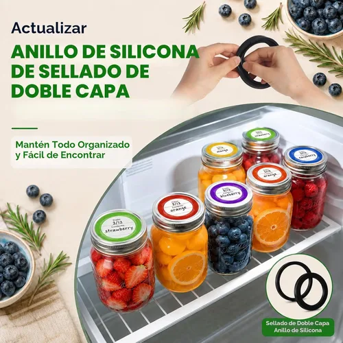 Vista 4 de M11 - Sellador al vacío de tarros Mason - Kit de sellado al vacío de tarros Mason eléctrico con tapas Mason de boca ancha y regular, sellador al