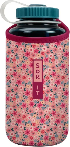 Vista 38 de Sok It BotlSok Funda para botella de agua con cubierta de neopreno aislante (Floral abstracto, se ajusta a CamelBak o Nalgene de 12 onzas)