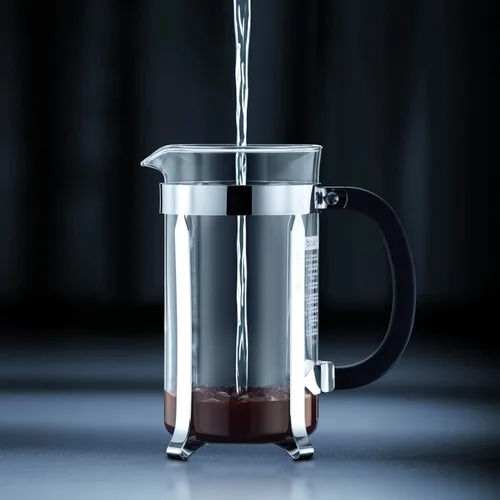 Vista 26 de Bodum Chambord - Cafetera de prensa francesa, Jarra de vidrio, Cromado
