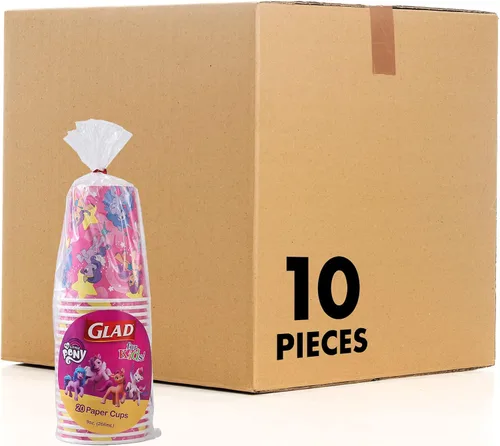 Vista 8 de Glad My Little Pony - Vasos de plástico desechables transparentes para niños, divertidos, resistentes, aptos para niños, vasos de plástico para uso