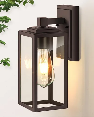 Vista 11 de VIANIS Luces de Pared para Exteriores, Luces de Porche Linterna para Exteriores, Accesorios de Iluminación para Exteriores Impermeables Negros