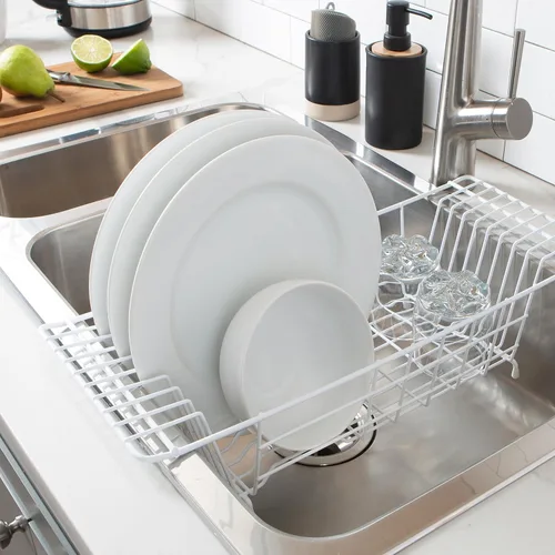 Vista 6 de Kitchen Details Escurridor de platos para fregadero Dimensiones: 19.9 x 8 x 5 Ahorro de espacio Encimera Blanco