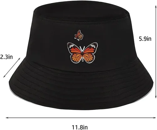 Vista 5 de XYIYI Sombreros de pescador de playa de algodón bordado de moda para mujeres niñas
