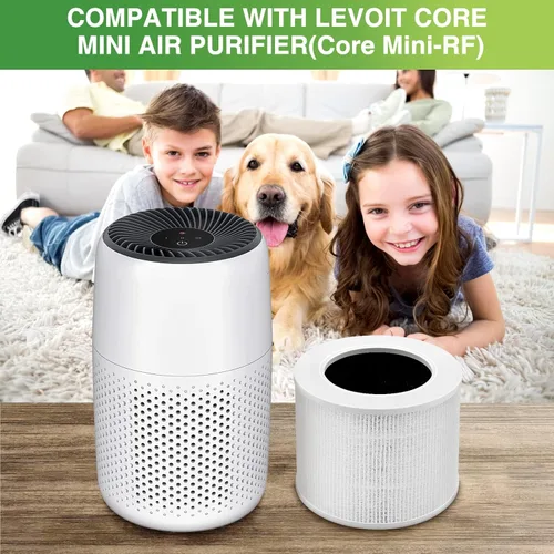 Vista 2 de Filtro de Repuesto Core Mini Compatible con Purificador de Aire LEVOIT Core Mini, Core Mini-P, Reemplaza la Parte #Core Mini-RF, 2 Filtros y 10