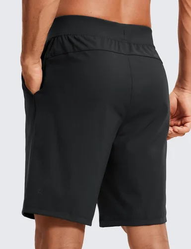 Vista 2 de CRZ YOGA Men's Four-Way Stretch Workout Shorts - 9'' Linerless Soft Durable for Casual Athletic with Pockets