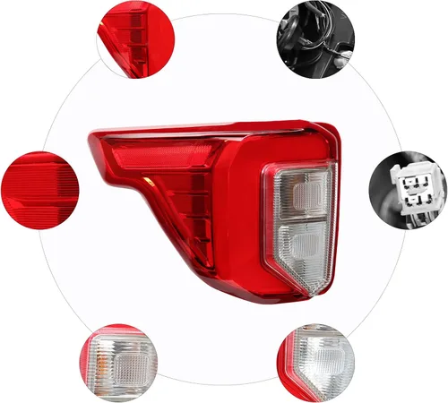 Vista 4 de LOYALHEARTDY Para 2020 2021 2022 Ford Explorer Halógeno+LED Conjunto de luces traseras, luz trasera izquierda del lado del conductor, luces traseras