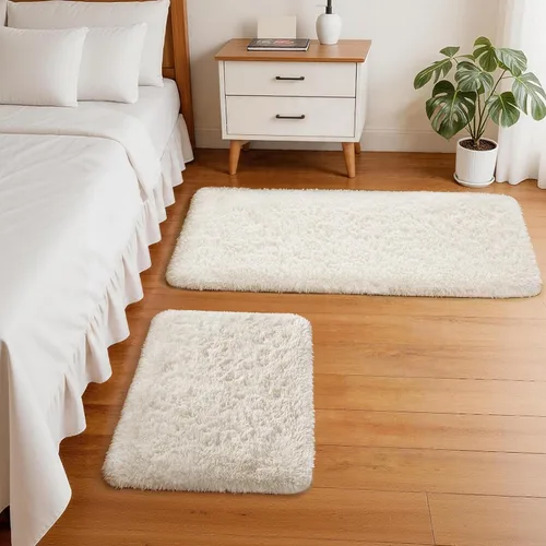 Vista 162 de Ophanie - Alfombras para sala de estar, antideslizante y suave, de felpa grandes y peludas para dormitorio, peludas para niños y niñas, decoración