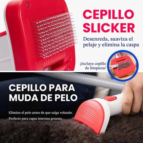 Vista 7 de ChomChom Roller Aspiradora para perros para aseo de pelos – Kit de aseo para perros con cepillo para perros, accesorio para aspiradora de cepillo